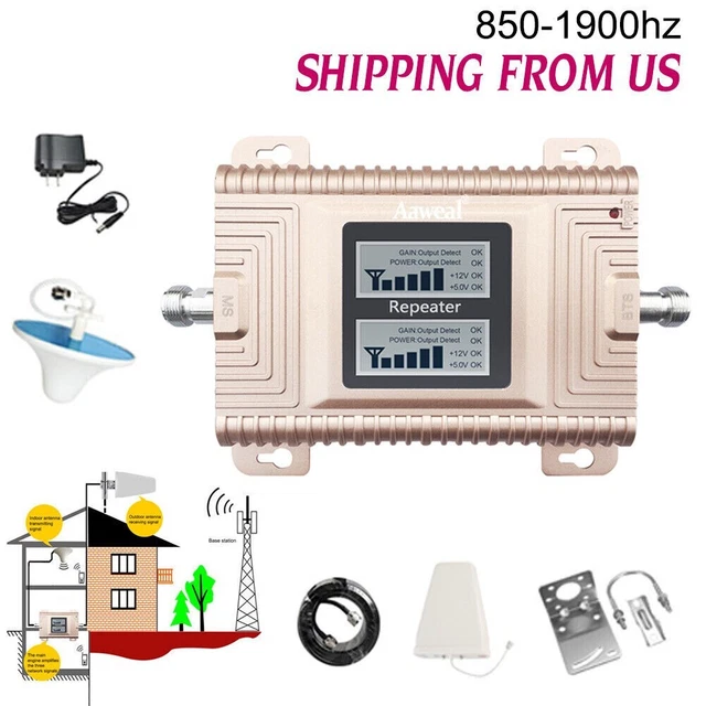 850/1900MHz Cell Phone Signal Booster Band 2/5 Mobile Signal Repeater Amplifier