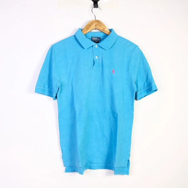 Polo RALPH LAUREN Taglia 14-16 Anni Ragazzo Cotone Azzurra Manica Corta Logo