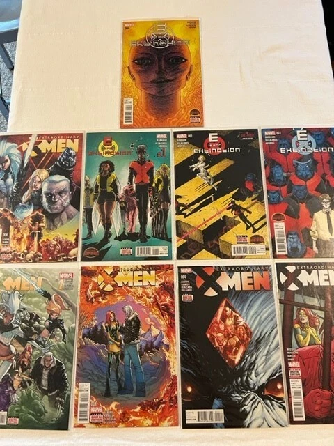 Lot of Marvel Extraordinary X-Men and E Is For Extinction comics Jeff Lemire