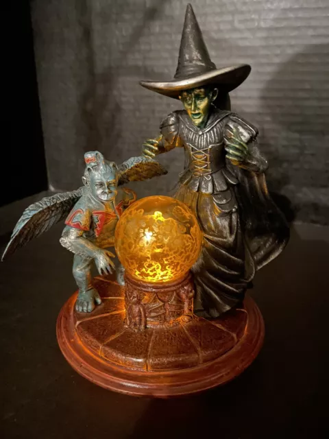 Wizard of Oz Wicked Witch Flying Monkey Bradford Exchange Light Sculpture AS-IS