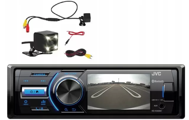 JVC KD-X560BT Autoradio Bluetooth MP3 USB AUX LCD 3 Zoll TFT + Rückfahrkamera