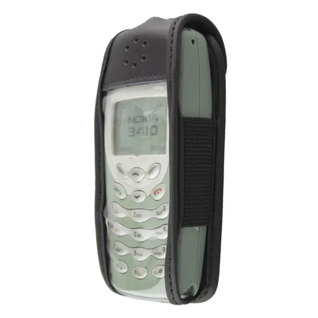 caseroxx Bolsa de cuero con clip para el cinturón para Nokia 3410 en negro fabri