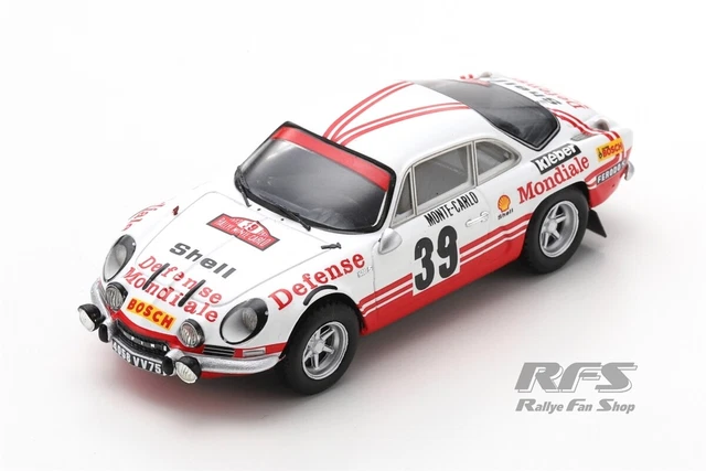 RENAULT ALPINE A110 1800S anderson/todt 2nd monte carlo 1973 trofeu 1