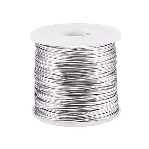 98 Feet Aluminium Wire 12 Gauge Bendable Metal Craft Wire Silver Jewelry Craft