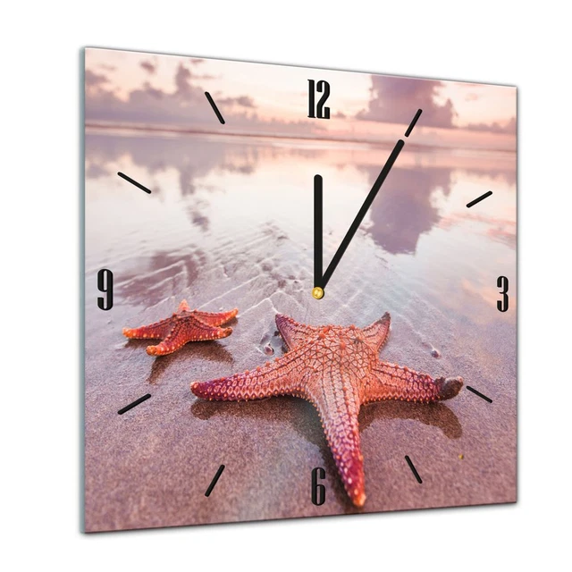 Orologio Da Parete In Vetro XXL - 60x30 Cm, Motivo Marmo, Movimento Silenzioso, Per Soggiorno E Cucina