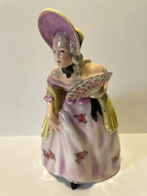 Neuwertige Keramos Wien Keramikfigur Figur Biedermeier-Dame Josef Lorenzo