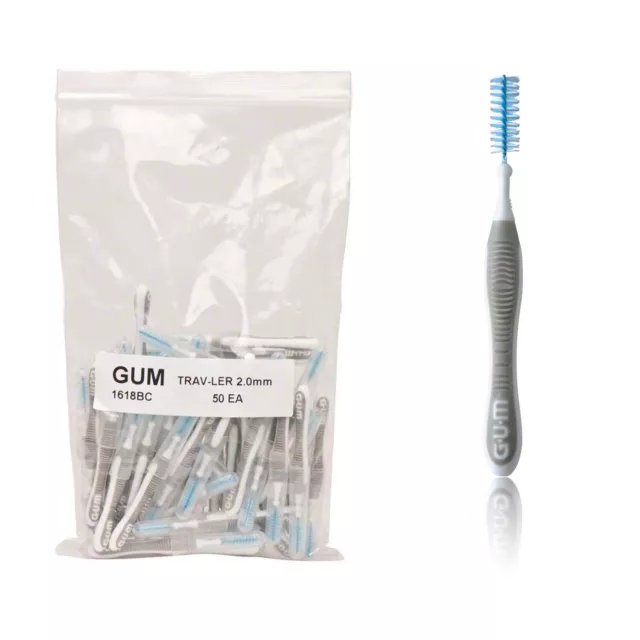 Gum Trav-ler Interdentalbürsten 50 Stück Beutel ISO 6 grau 2,0mm