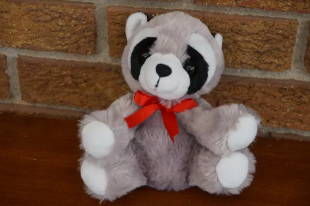 PLUSH Toy Canned Critters Northern Gifts Raccoon Soft Stuffed Animal Doll Gray