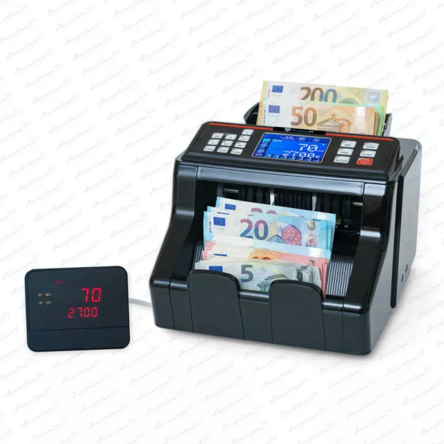 Geldzählmaschine Wertzähler Geldzähler gemischte Geldscheine UV / MG / IR  LCD 3