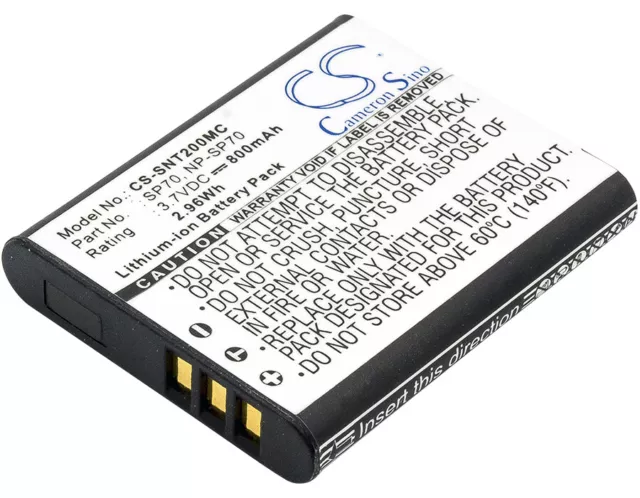 BATTERIE 800mAh Type 4-261-368-01 NP-SP70 SP70A For Sony Bloggie MHS-FS2