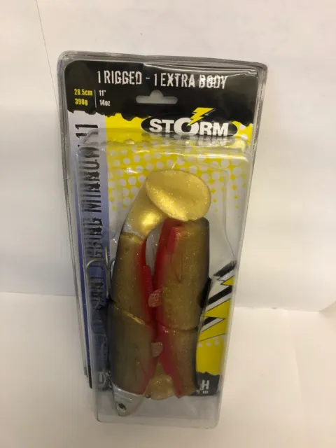 Storm WildEye GIANT Jigging Minnow (WGJM 11 RCW)  1 x Rigged + 1 x Extra Body