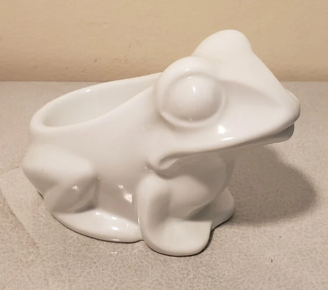 Vintage Porcelain FROG Trinket Holder MCM Japan by Schmid