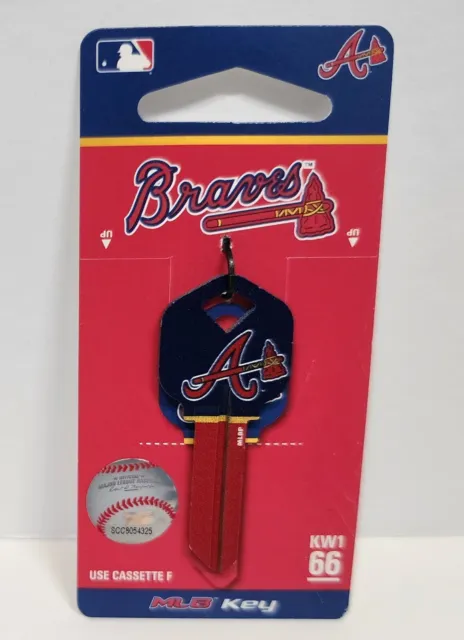 Atlanta Braves House Key Blank Baseball Decor KW1 66 Uncut Stocking Stuffer