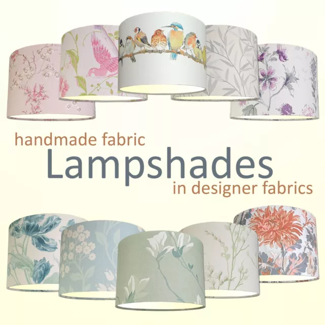 Lampshades in Laura Ashley Fabrics 20cm Drum Handmade * FREE UK DELIVERY *