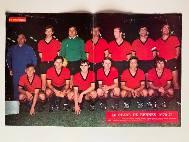 Affiche Vintage Stade Rennais – Poster équipe Saison 1974/75