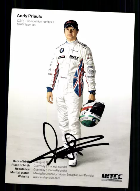 Andy Priaulx  Autogrammkarte Original Signiert Motorsport + A 234363