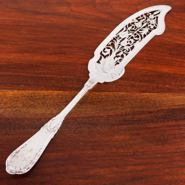 Wolfers Freres Belgian 800 Silver Fish Server Openwork Blade Floral Mono Cv, Vc