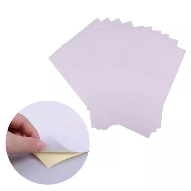 10 FEUILLES DE papier autocollant auto-adhésif blanc imprimable