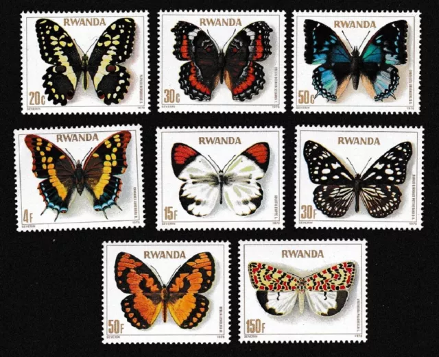 Rwanda Butterflies 8v 1979 MNH SG#911-918 Sc#905-912 CV£19.20
