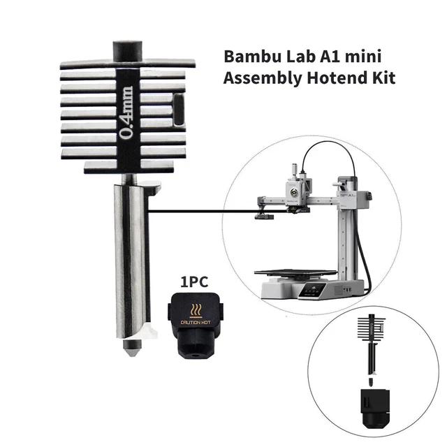 5 Pièces 0,4mm Mini Buses Acier Trempé Pour Bambulab A1/A1 Mini - Buses Haute Performance