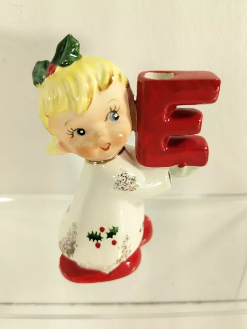 VINTAGE ‘NAPCO’ CERAMIC CHRISTMAS FIGURES - ‘N O E L’ Letter E Only