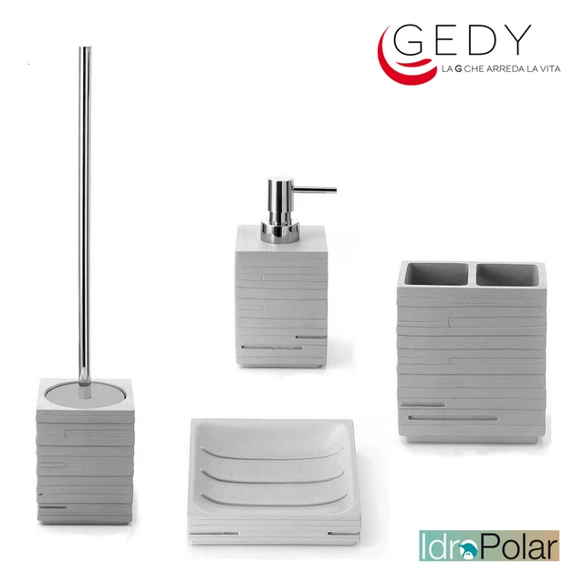 Set accessori bagno in ottone placcati oro 8 pezzi - Le Chic Arredamenti
