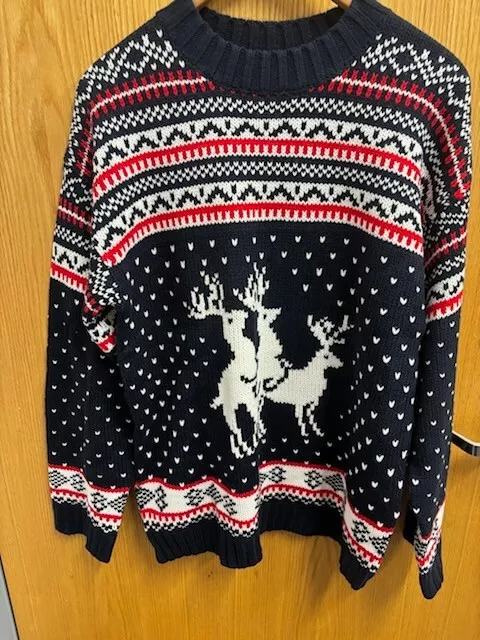 FESTIFIED HOLIDAY REINDEER Threesome Ugly Christmas Sweater Size XL ...