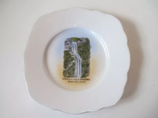 Katoomba Falls, Blue Mountains, NSW Australia - Vintage IBC Bone China Plate
