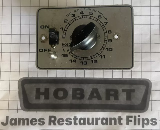 Hobart Mixer Switch & Timer On Off Control Plate For A200T, A120T W/Safety Stud