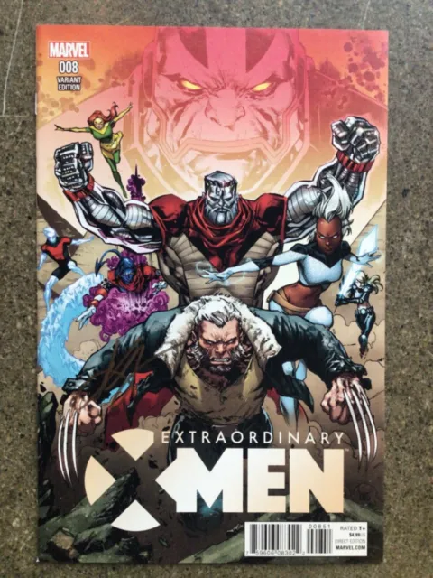 Extraordinary X-Men #8 Variant SIGNED Ken Leshley Marvel Comics 2016 NM