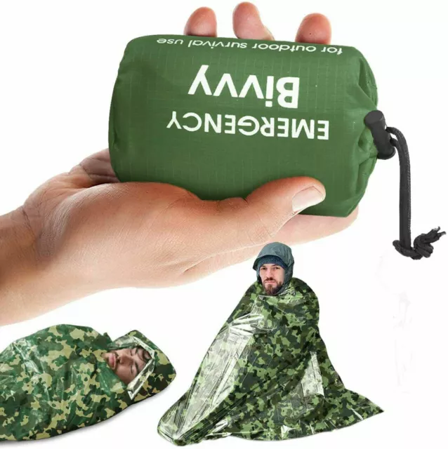 Waterproof Emergency Sleeping Bag Outdoor Survival Thermal Mylar Blanket Camping