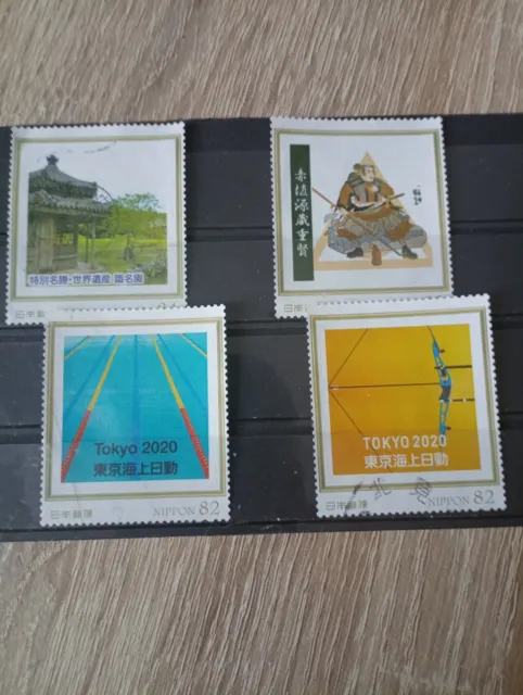 briefmarken japan gestempelt originale rahmenmarken