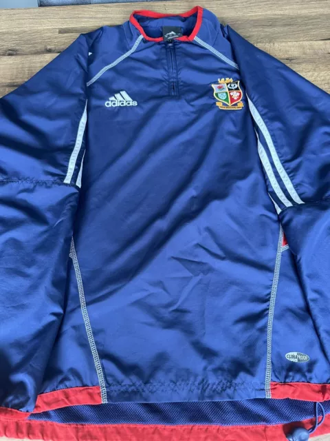 Mens British Lions New Zealand 2005 Adidas Windcheater Jacket In Blue.