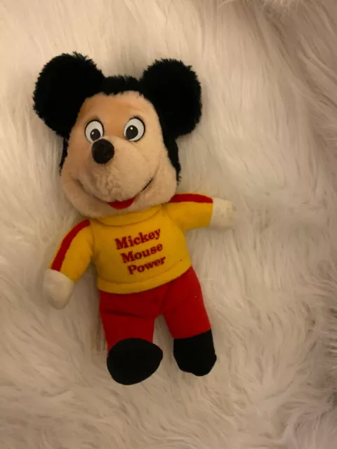 *RARE* Vintage 1960's Disney Knickerbocker Mickey Mouse Power Plush Beanie 