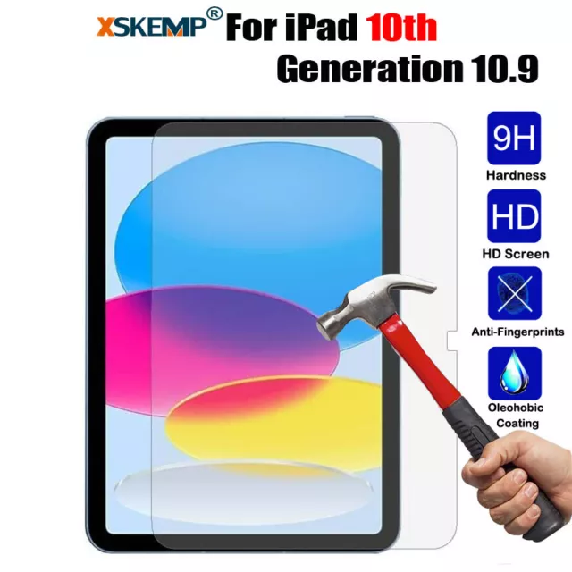 For iPad 10th Generation Air 5th 10.9 Mini 6 Screen Protector Tempered Glass HD