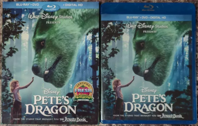 Pete's Dragon (Blu-ray, 2016, w Slipcover) Petes, Walt Disney, Robert Redford