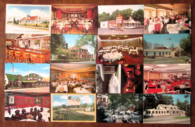 LOT of 68 NEW JERSEY RESTAURANT / DINER Postcards & MATCHBOOK COVERs