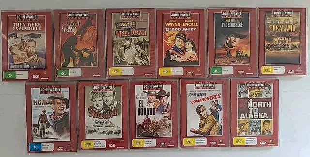 11 THE CLASSIC John Wayne Movie Collection DVD'S Region 4 - 2 DVD's ...