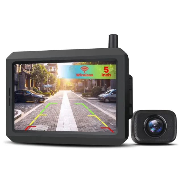AUTO-VOX Wireless Rear View Backup Camera System w/ 5" Monitor for Car Truck SUV