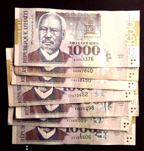 1x 2019  HAITI 1000 GOURDES BICENTIENAL   PAPER FORIEGN BANKNOTES INV#B11063