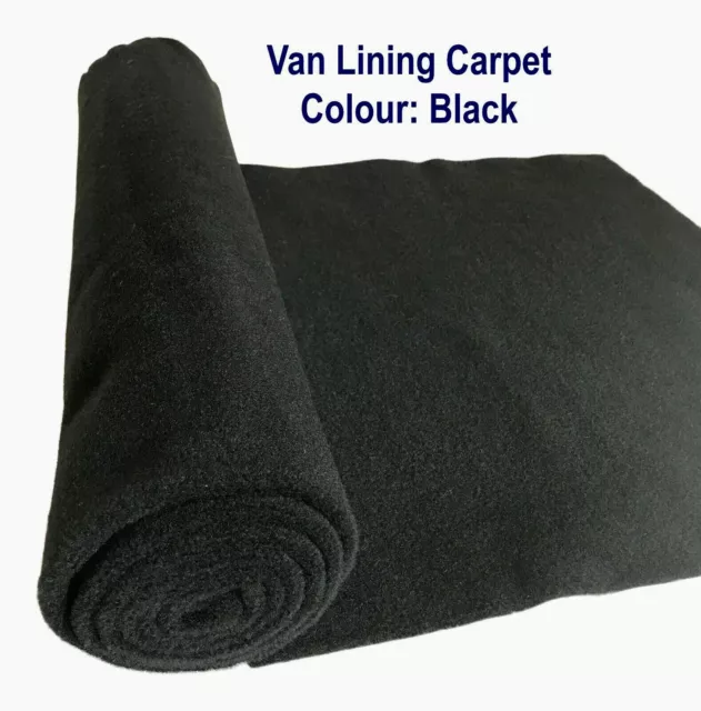 Camper Van Lining Carpet - Black 4 Way Stretch VW T6 5 Caddy transit Trimfix
