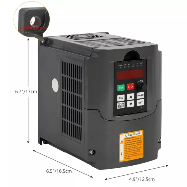 Huanyang 2.2KW Variable Frequency Drive Inverter VFD 3HP 10A Single to 3Phase 2