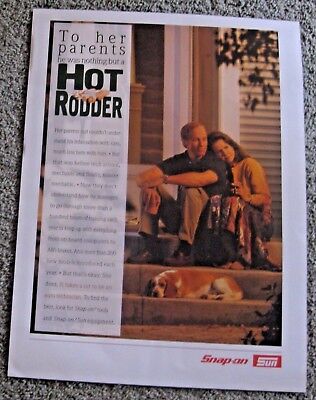 Nos Vintage Snap - On Tool Hot Rodder Advertising Poster ~ Shop Man Cave Garage