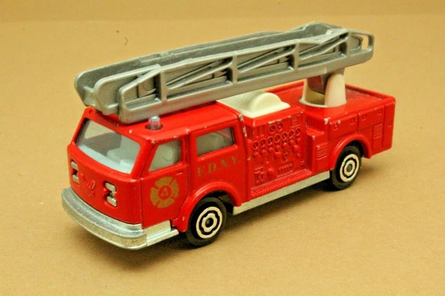 Camion De Pompiers Majorette Ancien - Pompe à Incendie échelle 1:47, Made In France