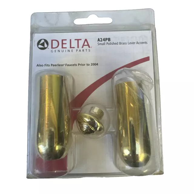 Delta A24PB Small Polished Brass Lever Accents Two Metal Handle Accent Kit