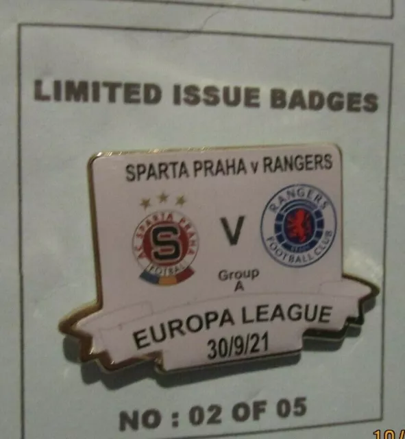 Sparta Praha Rangers Limited Edition Europa League Group A 2021 All Whit Badge