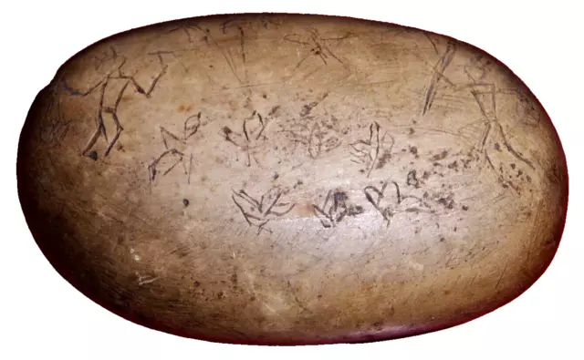 Engraved War Paint Stone Herb Bowl