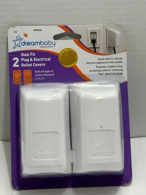 Dreambaby Dual Fit Plug and Electrical 2-Piece Outlet Cover NEW SEALED