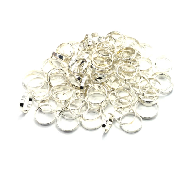 WHOLESALE 250PC 925 SOLID STERLING SILVER PLAIN RING LOT m347