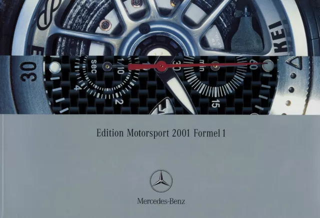 Mercedes Edition Motorsport Formel 1 Prospekt 2001 Chronograph Digitaluhr